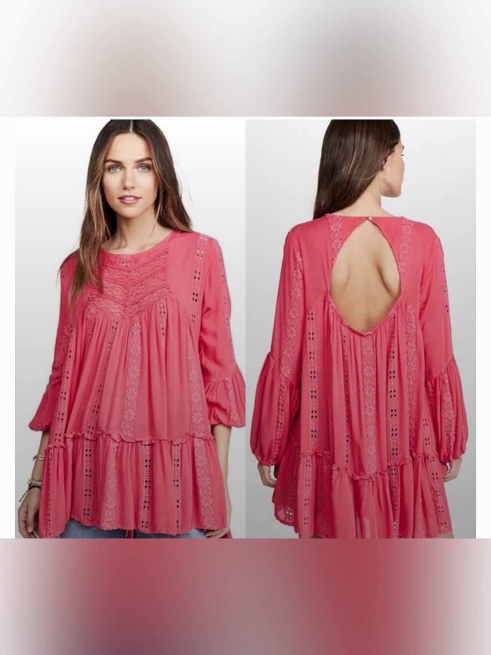 Free People Sweetest Dream Tunic Pink XS